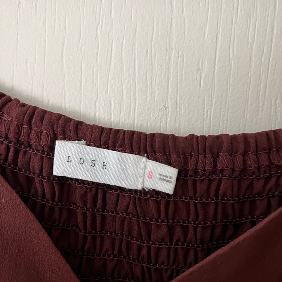 Maroon Ruffle Dress - Picture 5 of 7